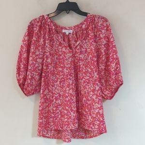 House of Harlow 1960 Martime Puff Sleeve Top M